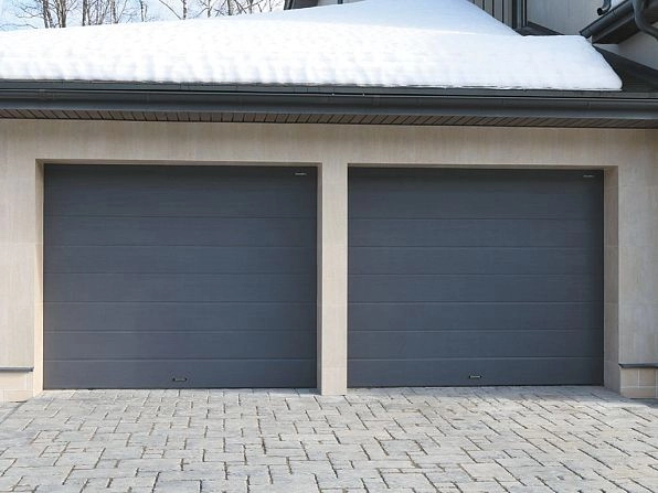 Cекционные ворота 3000х2850 мм антрацитовые DoorHan RSD02, shahty.doorhan.ru